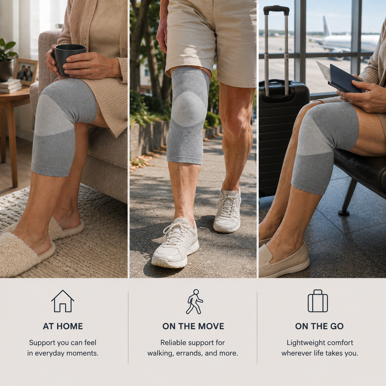 PAINOVIX Premium bamboo Knee Sleeve Feel Stable, Supported & Pain-Free In Minutes
