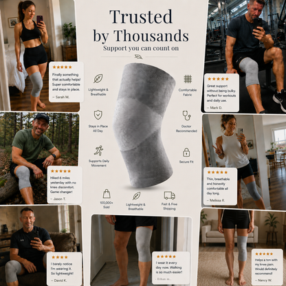 PAINOVIX Premium bamboo Knee Sleeve Feel Stable, Supported & Pain-Free In Minutes